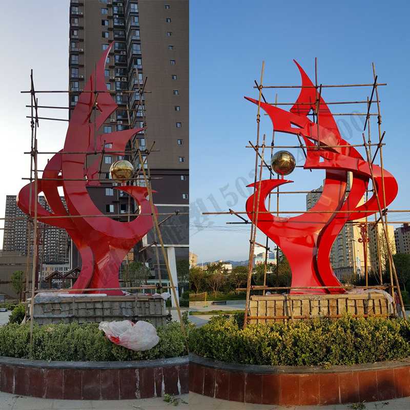 大型不銹鋼雕塑，不銹鋼鳳凰雕塑，小區(qū)不銹鋼景觀雕塑