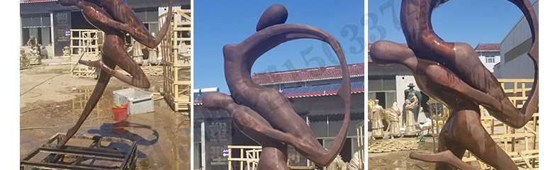 銅舞蹈人物雕塑，抽象男女人物雕塑，抽象跳舞人物銅雕塑