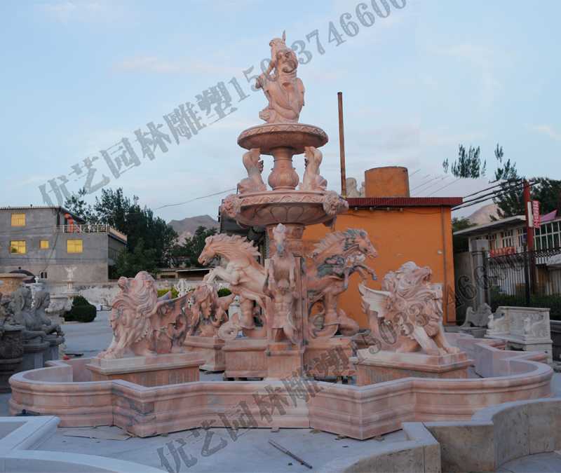 大理石景觀噴泉，歐式大型噴泉，石雕噴泉廠家