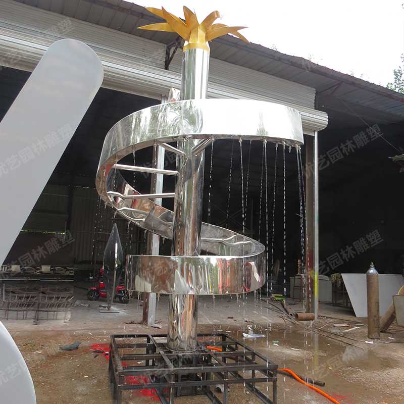 水景噴泉雕塑，不銹鋼雕塑廠家
