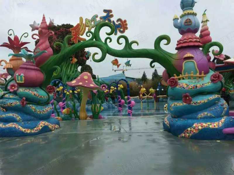 水泥雕塑，水泥卡通門頭